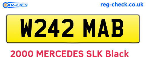 W242MAB are the vehicle registration plates.