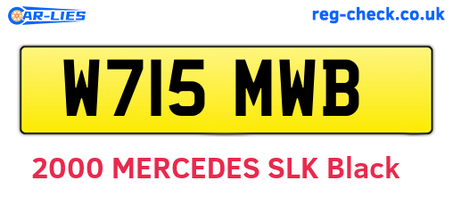 W715MWB are the vehicle registration plates.