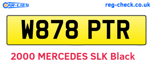 W878PTR are the vehicle registration plates.