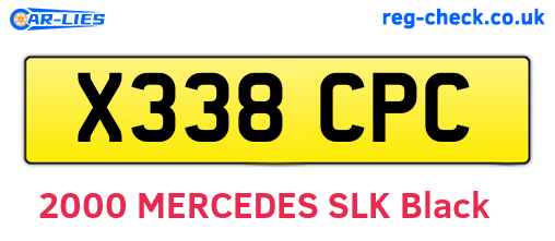X338CPC are the vehicle registration plates.