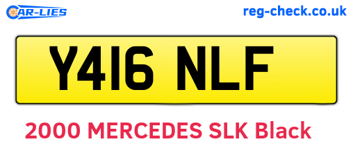 Y416NLF are the vehicle registration plates.