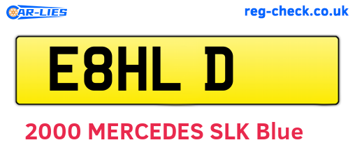 E8HLD are the vehicle registration plates.