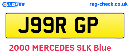 J99RGP are the vehicle registration plates.