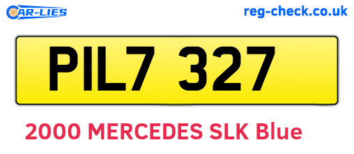 PIL7327 are the vehicle registration plates.