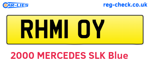 RHM10Y are the vehicle registration plates.