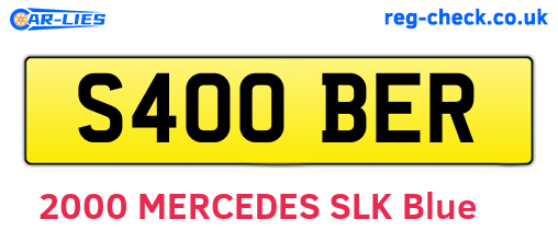 S400BER are the vehicle registration plates.