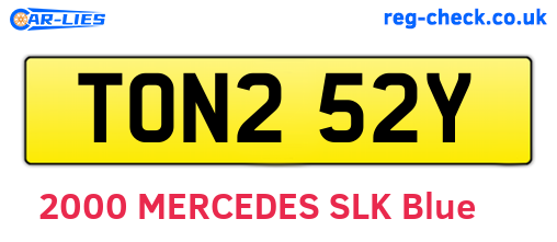 TON252Y are the vehicle registration plates.