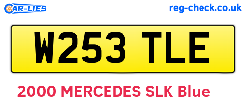 W253TLE are the vehicle registration plates.