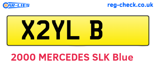 X2YLB are the vehicle registration plates.