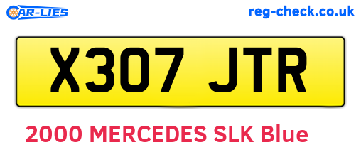 X307JTR are the vehicle registration plates.
