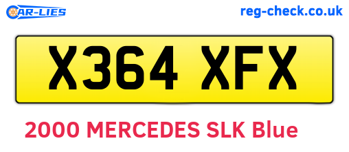 X364XFX are the vehicle registration plates.