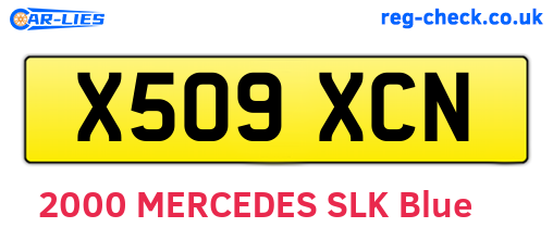 X509XCN are the vehicle registration plates.