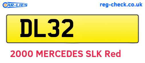 DL32 are the vehicle registration plates.