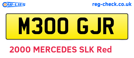 M300GJR are the vehicle registration plates.