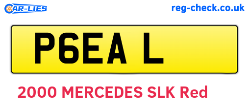 P6EAL are the vehicle registration plates.