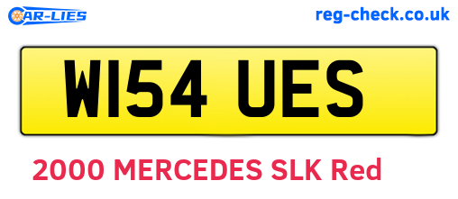 W154UES are the vehicle registration plates.