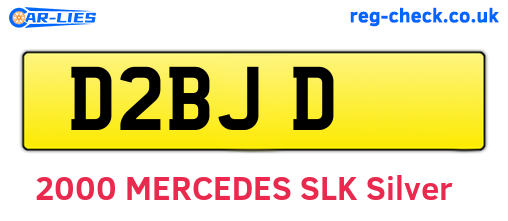 D2BJD are the vehicle registration plates.