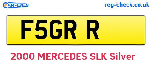 F5GRR are the vehicle registration plates.