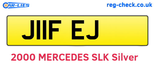 J11FEJ are the vehicle registration plates.