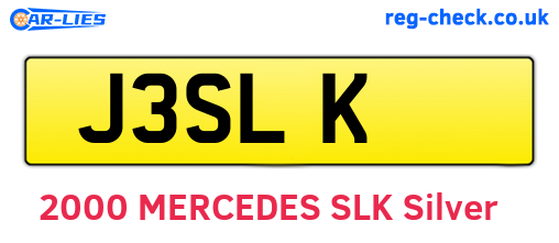 J3SLK are the vehicle registration plates.
