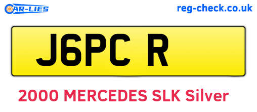 J6PCR are the vehicle registration plates.