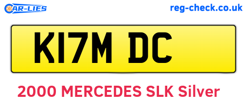 K17MDC are the vehicle registration plates.