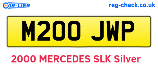 M200JWP are the vehicle registration plates.