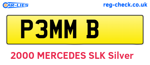 P3MMB are the vehicle registration plates.