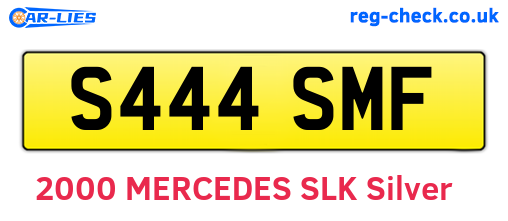 S444SMF are the vehicle registration plates.