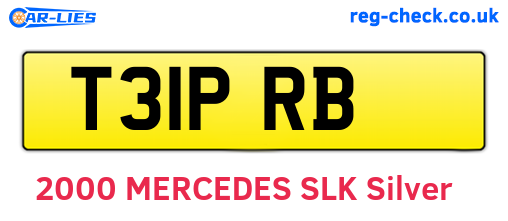 T31PRB are the vehicle registration plates.