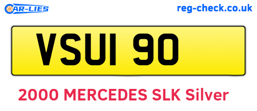 VSU190 are the vehicle registration plates.