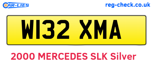W132XMA are the vehicle registration plates.