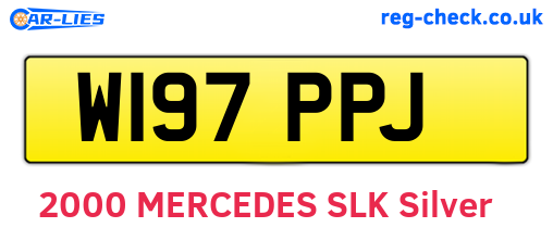 W197PPJ are the vehicle registration plates.