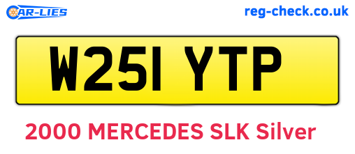 W251YTP are the vehicle registration plates.