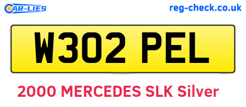 W302PEL are the vehicle registration plates.