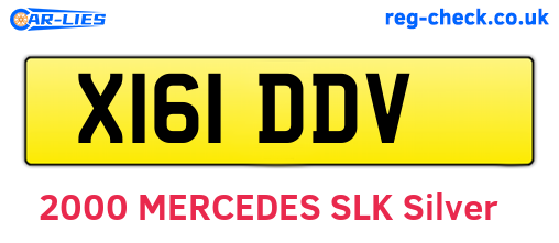 X161DDV are the vehicle registration plates.