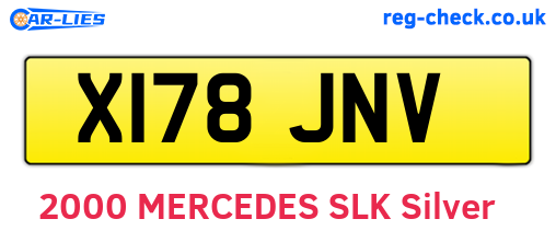 X178JNV are the vehicle registration plates.