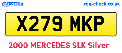 X279MKP are the vehicle registration plates.