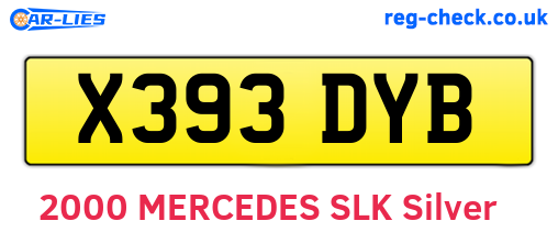 X393DYB are the vehicle registration plates.