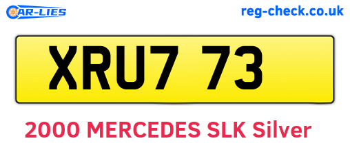 XRU773 are the vehicle registration plates.