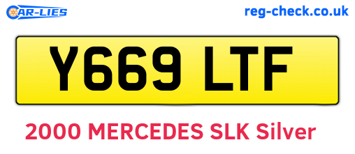 Y669LTF are the vehicle registration plates.