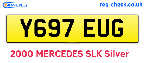 Y697EUG are the vehicle registration plates.