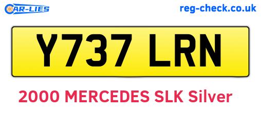 Y737LRN are the vehicle registration plates.