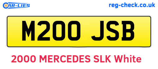 M200JSB are the vehicle registration plates.
