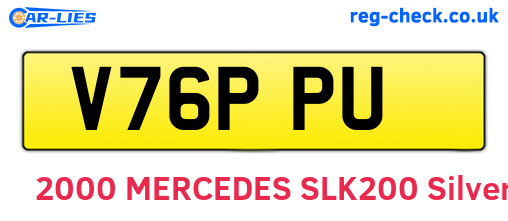 V76PPU are the vehicle registration plates.