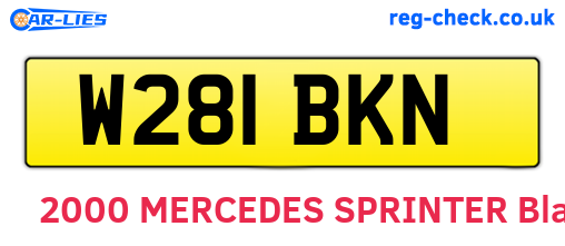 W281BKN are the vehicle registration plates.