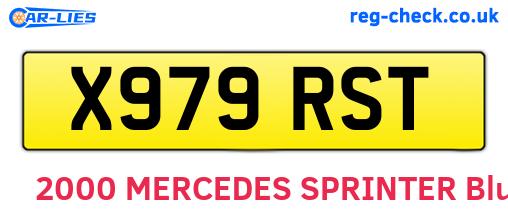 X979RST are the vehicle registration plates.