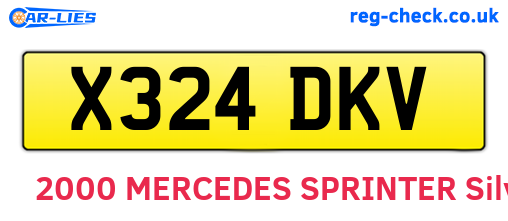 X324DKV are the vehicle registration plates.