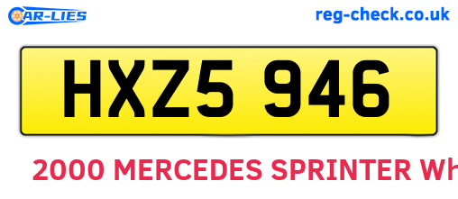 HXZ5946 are the vehicle registration plates.
