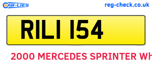 RIL1154 are the vehicle registration plates.
